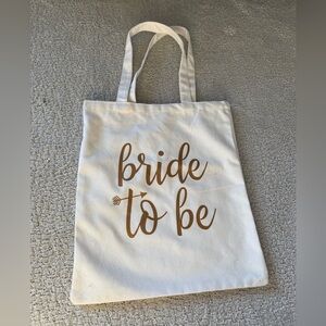 “Bride to be” Canvas Tote Bag Bridal Wedding Bachelorette Beach